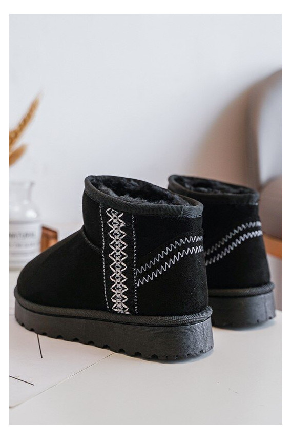 nööpidega lumesaapad Naiste poolsaapad voodriga Laste jalanõud mustad Leonora