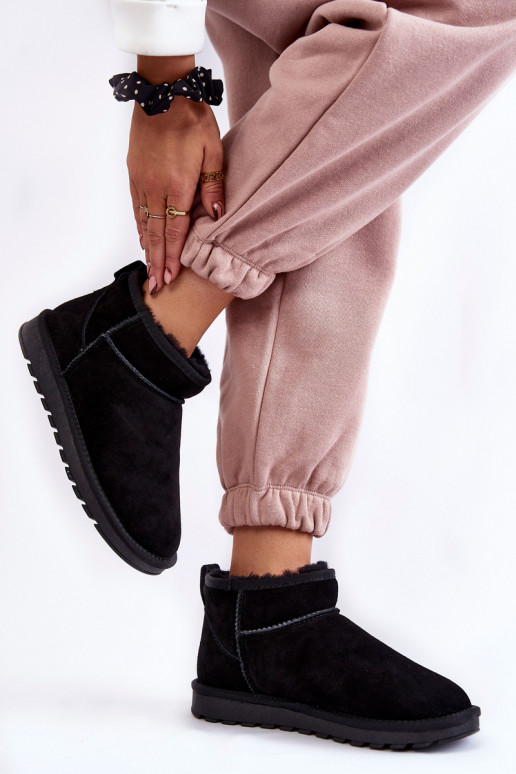   seemisnakhsed  nööpidega lumesaapad mustad Shelie