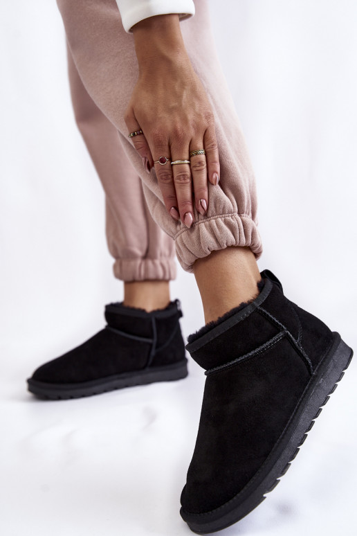   seemisnakhsed  nööpidega lumesaapad mustad Shelie