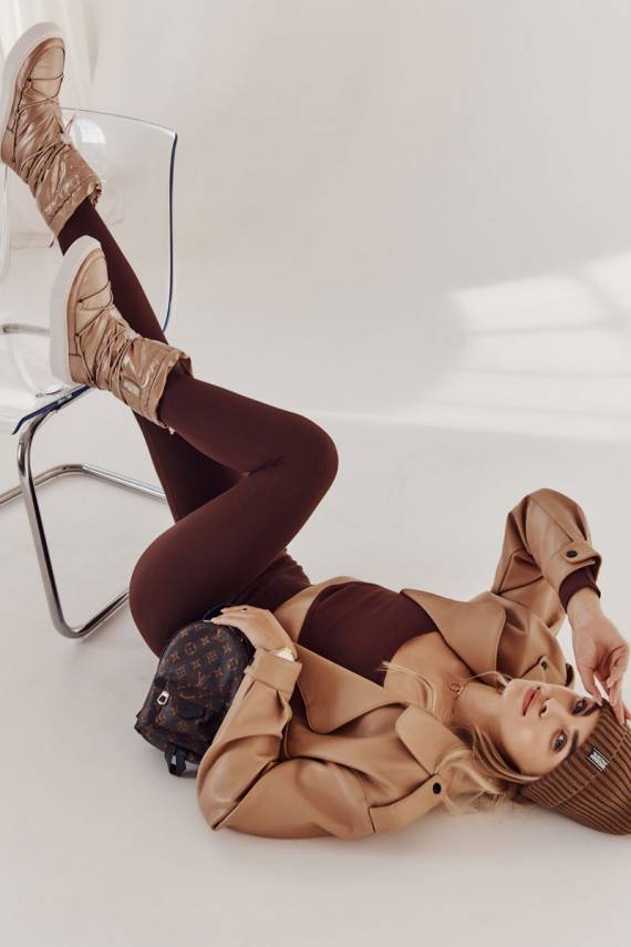   voodriga nööpidega lumesaapad Big Star KK274194 beeži värvi