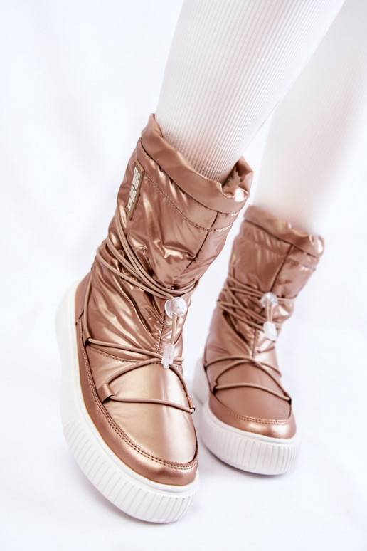   voodriga nööpidega lumesaapad Big Star KK274194 beeži värvi