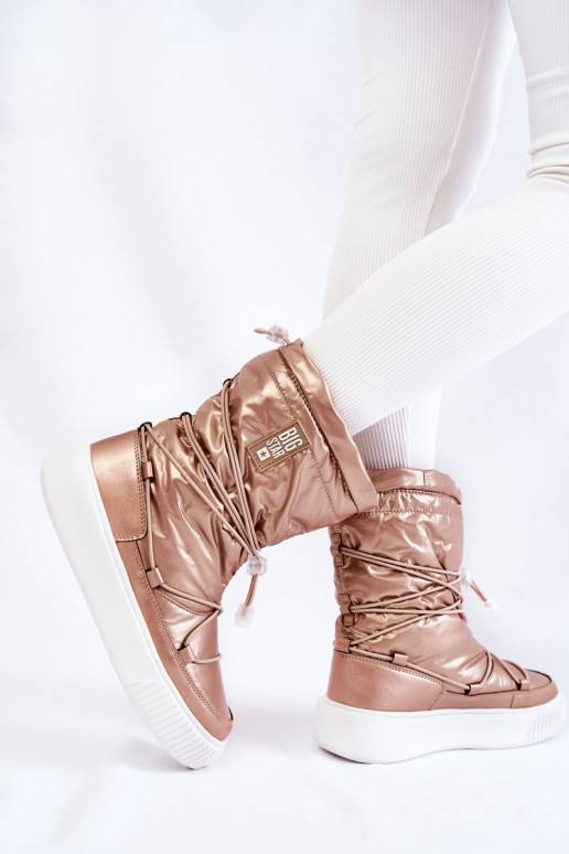   voodriga nööpidega lumesaapad Big Star KK274194 beeži värvi