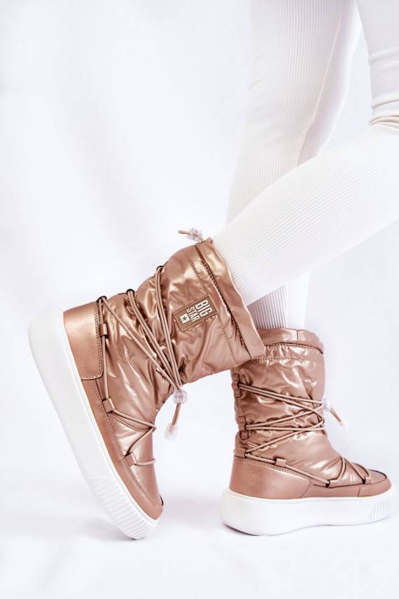   voodriga nööpidega lumesaapad Big Star KK274194 beeži värvi