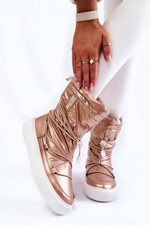   voodriga nööpidega lumesaapad Big Star KK274194 beeži värvi