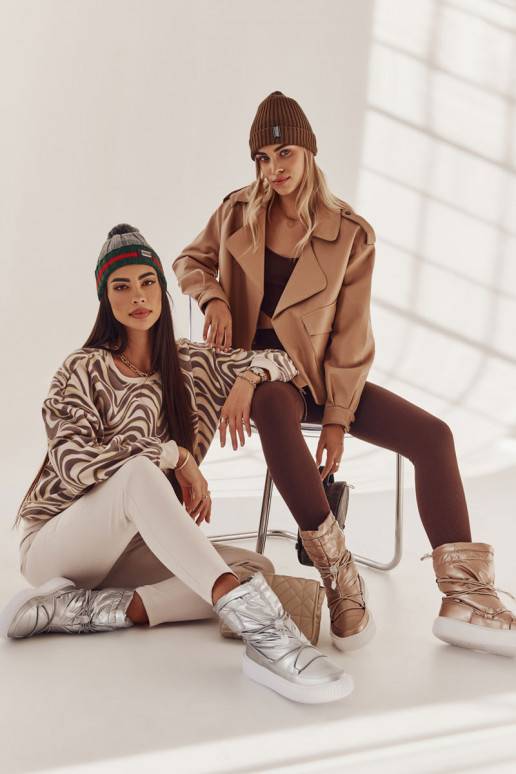   voodriga nööpidega lumesaapad Big Star KK274194 beeži värvi