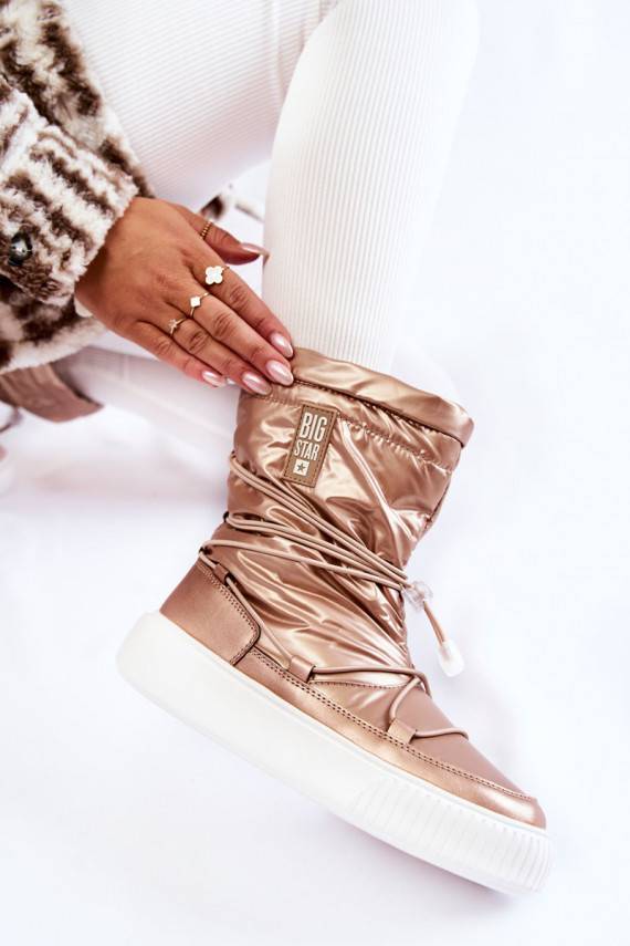   voodriga nööpidega lumesaapad Big Star KK274194 beeži värvi