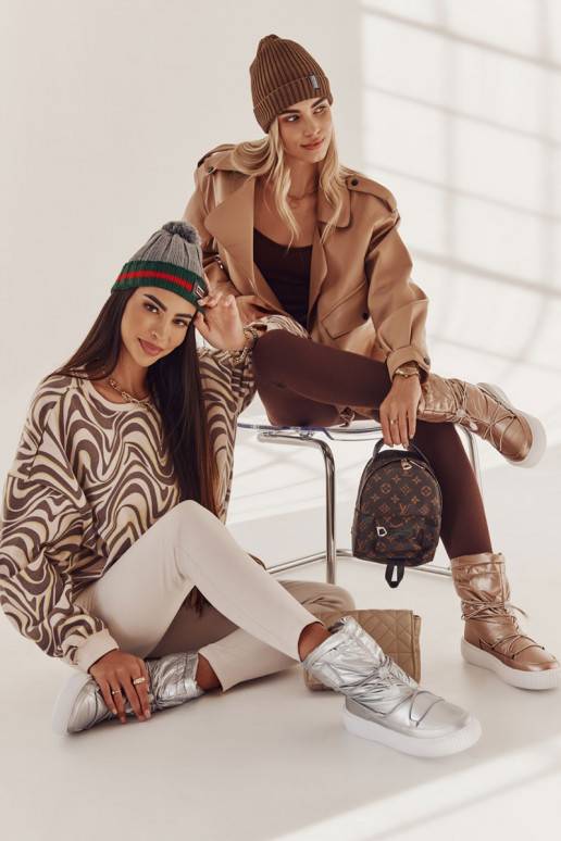   voodriga nööpidega lumesaapad Big Star KK274194 beeži värvi