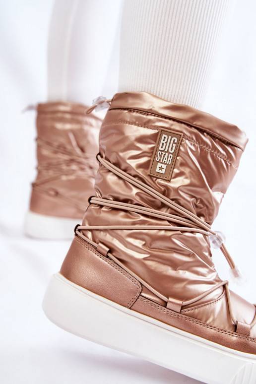   voodriga nööpidega lumesaapad Big Star KK274194 beeži värvi