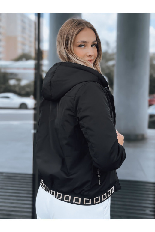 Naiste kapuutsiga bomberjope SELENE must