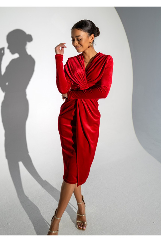 Rose - sametpunane MIDI kleit Rose - sametpunane MIDI kleit