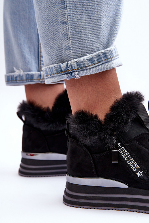 spordijalatsid platvormiga karusnahaga mustad Jamarie