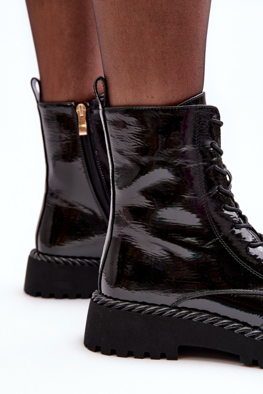   Laque massiivsed saapad kaunistustega mustad S.Barski MR870-67