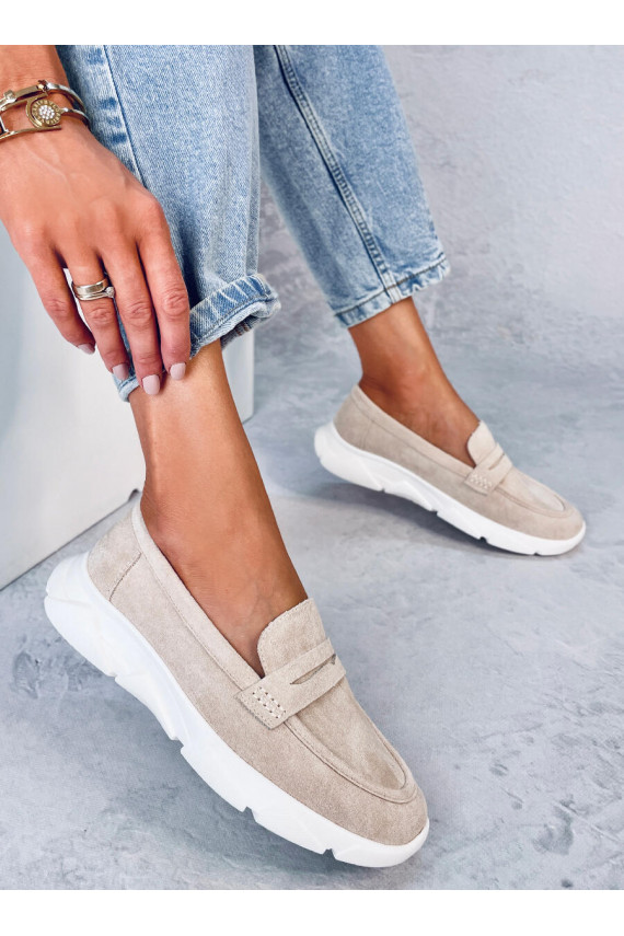 Mokassiinid na j podeszwie HICKS BEIGE