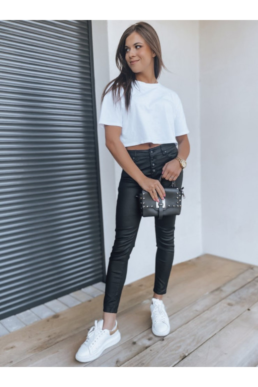 Naiste kunstnahast püksid AMBER must...