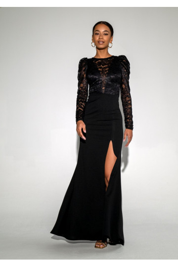 Roma - Black maxi lace dress 2