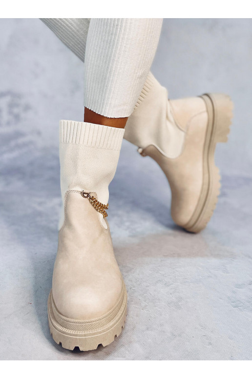 Elastse pealsega saapad JESSE BEIGE Elastse pealsega saapad JESSE BEIGE