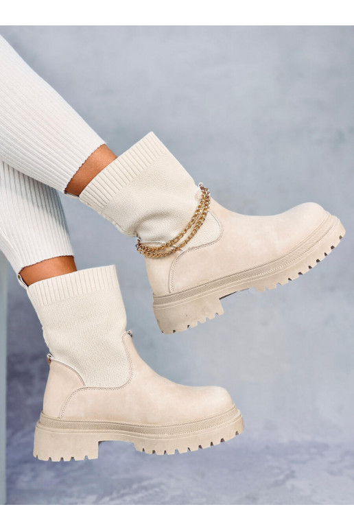 Elastse pealsega saapad JESSE BEIGE Elastse pealsega saapad JESSE BEIGE