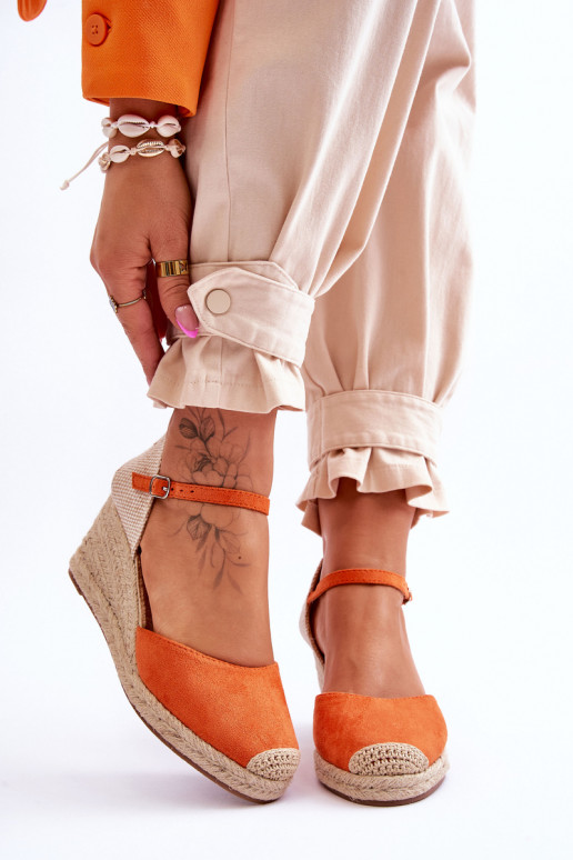 seemisnakhsed sandaalid espadrillid  oranži värvi Cammer
