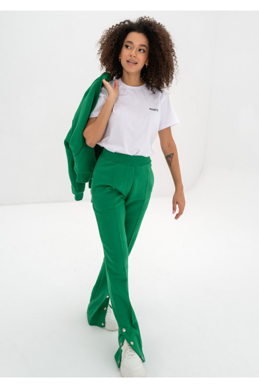 Club - Kelly green snap-buttoned sweatpants