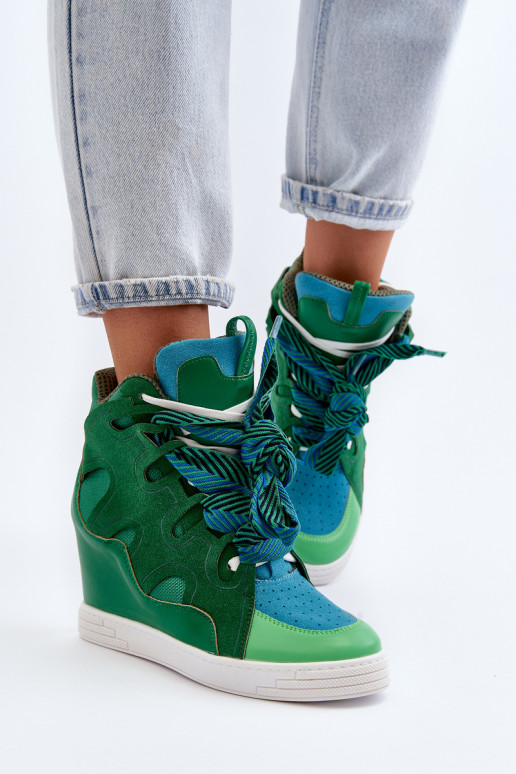   Sneakers tüüpi jalanõud  Rohelist värvi Leoppa
