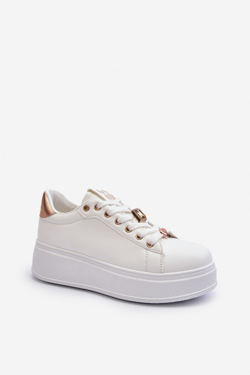 Sneakers tüüpi jalanõud   platvormiga  valget värvi Herbisa
