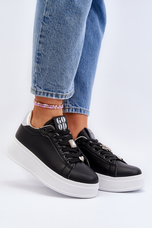 Sneakers tüüpi jalanõud   platvormiga  mustad Herbisa