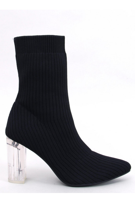 Stiilsed läbipaistva kontsaga saapad DESTANI BLACK