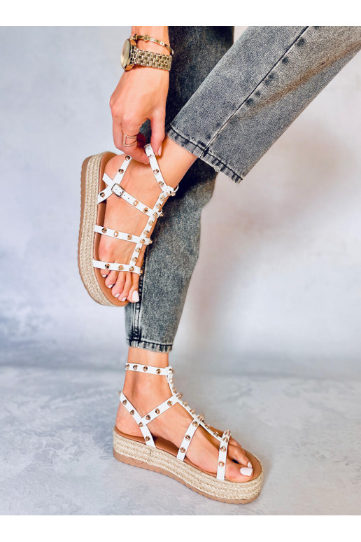 sandaalid espadrillid neetidega ALIZE WHITE sandaalid espadrillid neetidega ALIZE WHITE