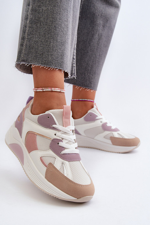 Sneakers tüüpi jalanõud   platvormiga Violetne värv Lenivia