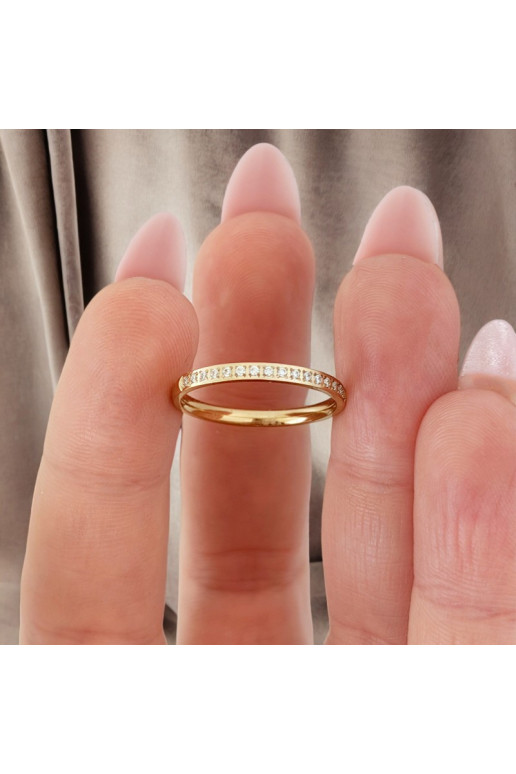 Sõrmus roostevabast  kullaga kaetud PST928, Sõrmuse suurus: 