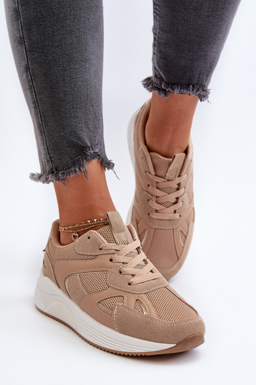 Sneakers tüüpi jalanõud   platvormiga pruunid värvi Lenivia