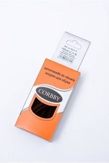Corbby pruunid värvi Woskowane Grube Sznurowadła 2