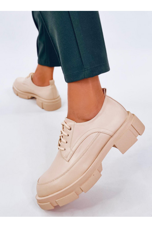 Mokassiinid tõstetud tald UNNA BEIGE Mokassiinid tõstetud tald UNNA BEIGE