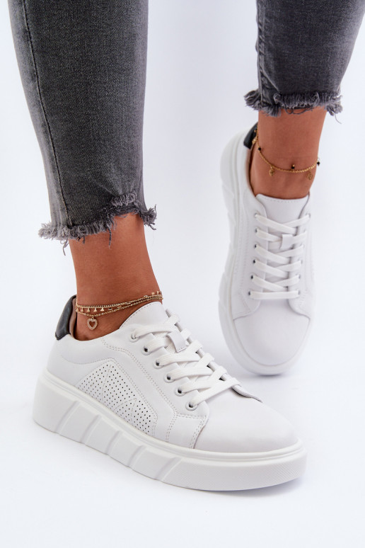     Sneakers tüüpi jalanõud platvormiga valget värvi Gatira
