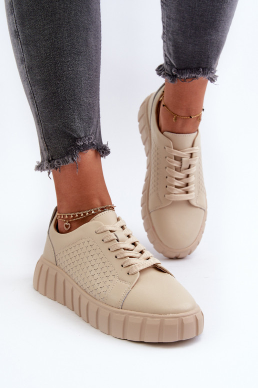   Sneakers tüüpi jalanõud   platvormiga beeži värvi Eselmarie