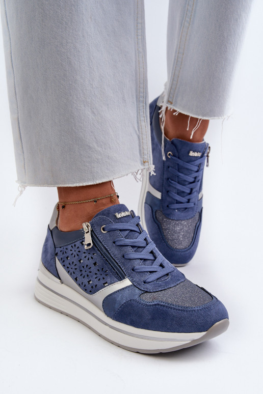 Sneakers tüüpi jalanõud   platvormiga   INBLU IN000372 Sinist värvi
