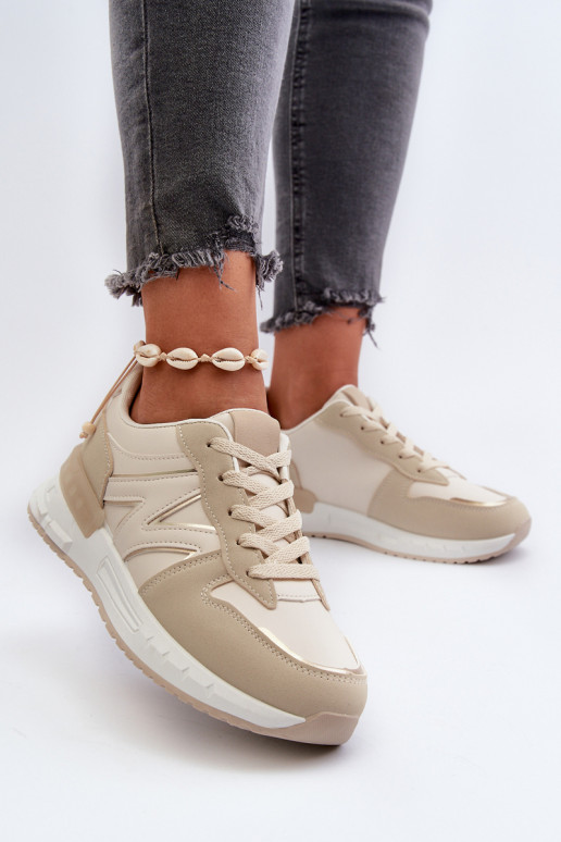Sneakers tüüpi jalanõud   eko-nahast beeži värvi Kaimans