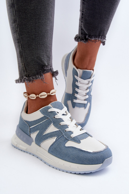 Teksariidest Sneakers tüüpi jalanõud   eko-nahast Sinist värvi Kaimans