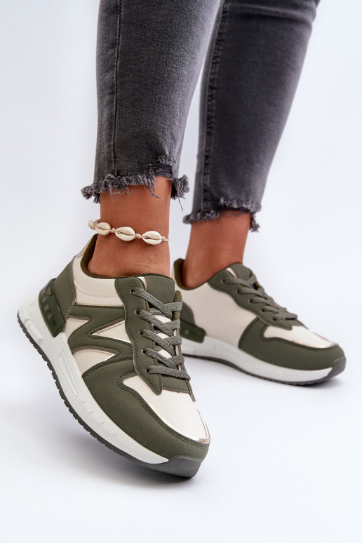 Sneakers tüüpi jalanõud   eko-nahast Rohelist värvi Kaimans