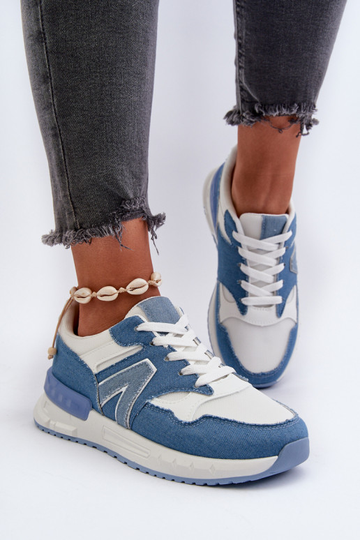 Teksariidest Sneakers tüüpi jalanõud   eko-nahast Sinist värvi Vinelli
