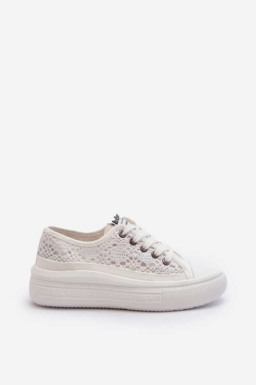 Pitsilised naiste saapad Lee Cooper valget värvi