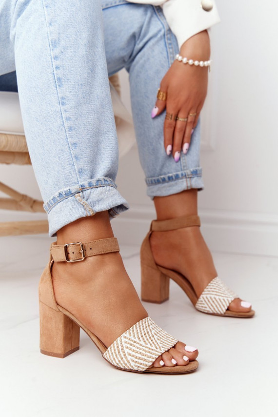 sandaalid  kõrge jämeda kontsaga Pruunid värvi Honeymoon