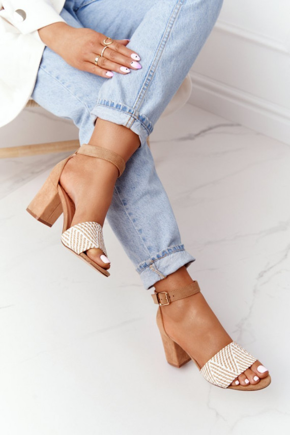 sandaalid  kõrge jämeda kontsaga Pruunid värvi Honeymoon