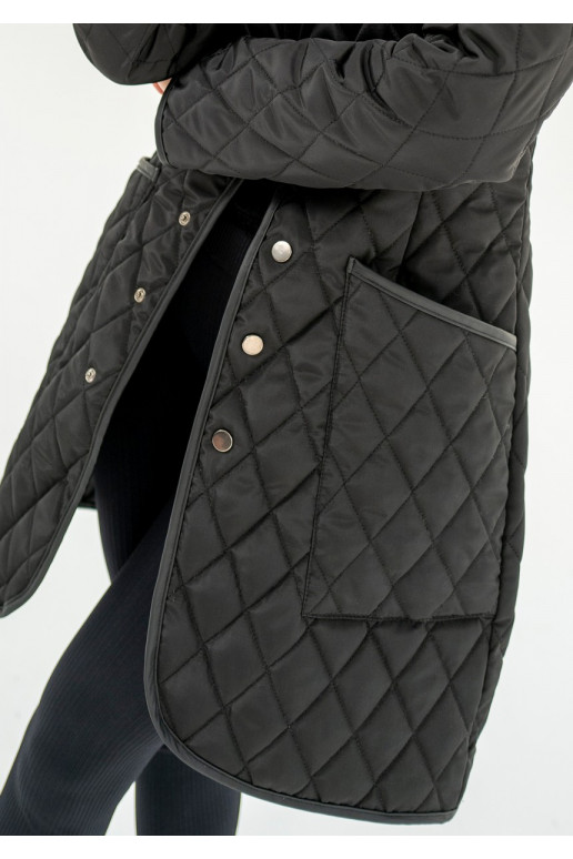 Must nööpidega jope