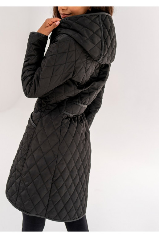 Must nööpidega jope