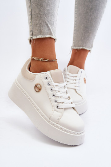 Sneakers tüüpi jalanõud   platvormiga valget värvi Eshen 2