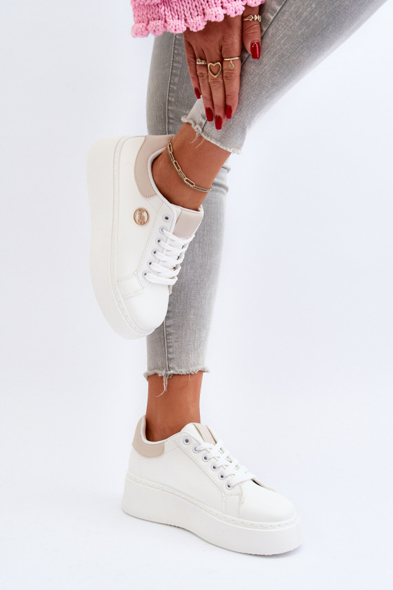 Sneakers tüüpi jalanõud   platvormiga valget värvi Eshen