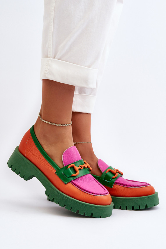 Mokassiinid     kaunistustega CheBello 4444 oranži värvi