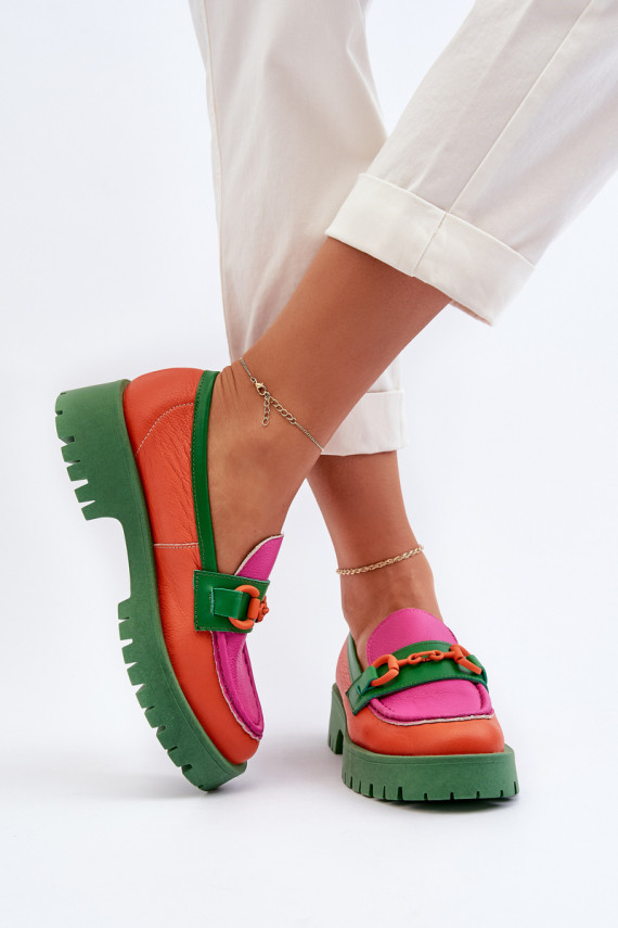 Mokassiinid     kaunistustega CheBello 4444 oranži värvi