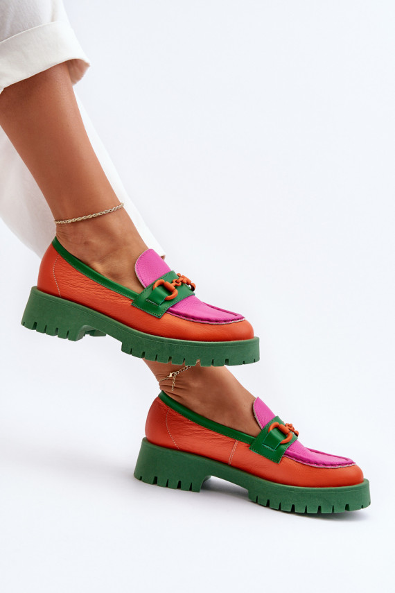 Mokassiinid     kaunistustega CheBello 4444 oranži värvi